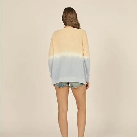 Vintage Havana | Oversized Cursive Knit Beach Knitted Ombré Sweater | S - Picture 2 of 6